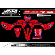 MERAH Klx Gordon Decal Trail Decal / Supermoto Decal Klx Latest Design Red
