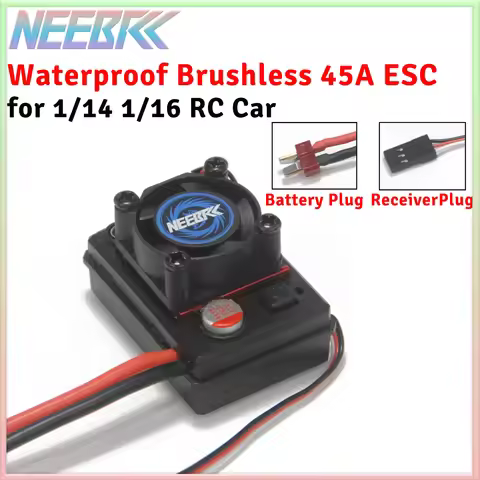45A 6V/3A Brushless ESC Waterproo with Fan T Plug 2-3S for RC Car SCY16101Pro 16103Pro SG116Pro SG11