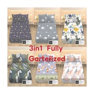 TNC 3 in 1 Bedsheet Set Semi-Double Size (1pc. garterized bed sheet, 2 pcs. pillow case) 54x75x10