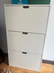 IKEA 白色三層式鞋櫃