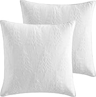 Levtex Home - O Christmas Tree Quilt - Euro Sham Set of 2 - Snowflake - Grey and White - Quilt (26x2