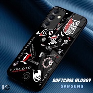 HP [LR02] Softcase Glossy Samsung A15 M15 A16 A25 A35 A55 Case Samsung Glitter Aesthetics Mika Silic