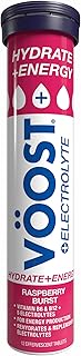 VOOST Hydrate + Energy Raspberry Burst Vitamins 12 Effervescent Tablets for Energy & to Replenish El