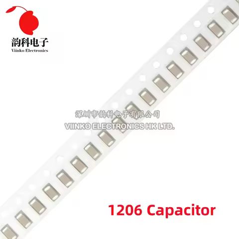 100pcs 1206 SMD Chip Multilayer Ceramic Capacitor 0.5pF - 100uF 10pF 100pF 1nF 10nF 15nF 100nF 0.1uF