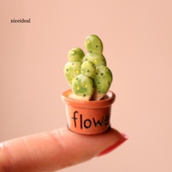 [Nice]  Miniature Plant Figurine Artificial Potted Cactus Mini Resin Cactus Plants – Cute Miniature 