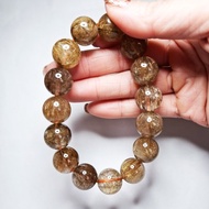 天然水晶 香檳色魔鬼髮晶手鍊 增強事業運 & 避邪招財 WB019