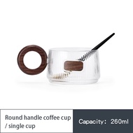BINCOO ถ้วยน้ำแก้วกาแฟและถ้วยพร้อมช้อนน้ำชายามบ่ายชุดจานรอง