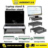 ⚡（SG Stock）⚡ Laptop Stand /Monitor Riser Metal Platform / Laptop Holder / Stand / Desk / Accessories / Monitor Stand Ergonomic Desktop Monitor Stand Computer Stand With drawer
