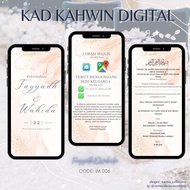 PDF E-Card SAVE THE DATE | Kad Kahwin 006I Digital Invitation I E-Card Wedding Invitation / Engageme
