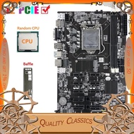 MB-B75 12 PCIE ETH Mining Motherboard+CPU+Baffle LGA1155 MSATA USB3.0 SATA3.0 Support DDR3 RAM B75 BTC Miner Motherboard