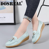 DOSREAL Spring Women Flats Shoes Women Genuine Leather Shoes Women Loafers Slip On Ballet Flats Bohe