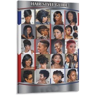Fashion African Braid Hairstyle Poster Barbershop Poster Salon Hairdressing Poster Canvas Print Pict
