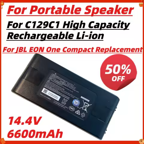 6600mAh 14.4V Battery for JBL EON One Compact, Replacement for C129C1, High Capacity Rechargeable Li