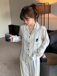 Korean Long Sleeve Pajama Pants Terno Cotton For Women Nightwear Sleepwear
