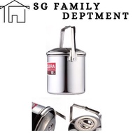 Zebra / Handle Pot 12cm 14cm Auto Lock / Stainless Steel Outdoor Camping Pot / Tingkat Food Containe