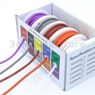 5 Colors Mix Electirc Wire 16/17AWG 20m/box Super Soft Silicone Wire Heat Resistant Flexible Tinned 
