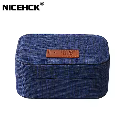 NICEHCK High-end Canvas Earphone Case Portable Storage Earbud Box Shock Absorption Headset Cable Bag