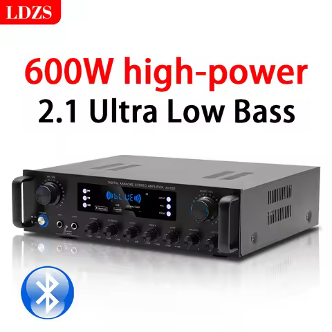 AV-628BT HiFi Digital Bluetooth Audio Amplifier MP3 Channel 2.1Sound Power AMP stereo Home Automotiv