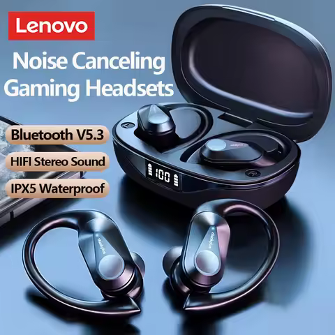 Choice Lenovo LP75 OWS Wireless Sports Earphones Bluetooth 5.3 Waterproof Earbuds HiFi Stereo Noise 