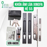 EURO LOCK ALUMINUM Sliding DOOR HANDLE LOCK SET XINGFA 55, 93 PMA,... ANODE PAINT COMPANY GOODS