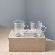 G380 [6 PCS] GLASS COFFEE CUPS DRINKING CUPS HANDLE CUPS SOUVENIR CUPS LATTE CUPS MM-CH7