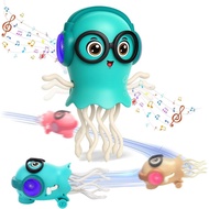 MagicElectricDancingJellyfishToywithLedLightandMusic,PlayfulAutomaticSteerCrawlingDancingBabyToywith
