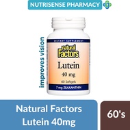 Natural Factors Lutein 40MG Plus Softgels - 60's [Better Vision, Floaters]