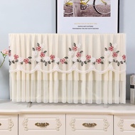 In stock ♥2023 new TV cover 32 inch LCD monitor cover 43 inch desktop dustproof cloth 65 inch oil-proof 55 inch TV cover 50 inch hanging plane curved surface universal computer 24 inch home simple luxury lace embroidery fabric TV protector / dust cover