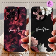 SOFTCASE SILICON PROCAMERA CUSTOM DARK FLOWER REQUEST NAME FOR A50 A50S A51 A53 A73 F1S F5 RENO 4F 5