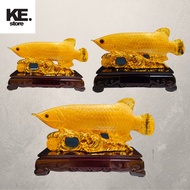 Golden Arowana Fish Statue For HomeDecor /health/ peace/ prosperity and wealth/Gift