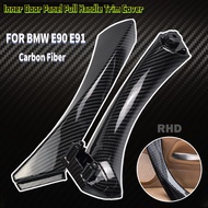 For BMW BMW 3 Series E90 E91 E92 316 318 320 325 328i Carbon Fiber Car Interior Inner Door Handle Panel Pull Trim Cover