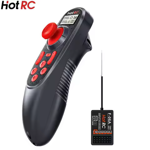 HOTRC DS-600 6CH 2.4GHz Radio System Transmitter Remote Controller with DS 600 PWM 6 Channel Receive