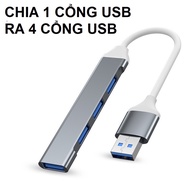 Bộ chia cổng Hub USB và Hub TYPE C ra 4 cổng usb tốc độ cao 3.0 Bảo Hành 12 Tháng