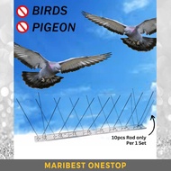 33CM BIRD SPIKES STAINLESS STEEL ANIMAL REPELLER CHASE BIRDS REPELLENT DEVICE DASHBOARD ROOFTOP STOP