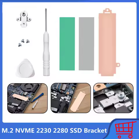 Gaming Laptops M.2 NVME 2230 2280 SSD Bracket Storage Card Heatsink For Dell G15/5510/5511/5515 Heat