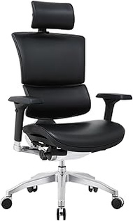 Ergonomic Leather Office Chair, Boss Chair, Gaming Chair, Executive Chairs with Lifting Headrest, Comfortable Computer Chair with Lumbar Support, Suitable for Office &amp; Home (Size : Black) lofty