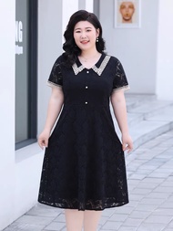 đầm ren phối viền trung niên bigsize sang trọng - G22-1123