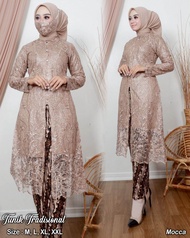 KebayaTunik Tradisional Kancing depan/Busui Kebaya Pesta Wisuda Modern