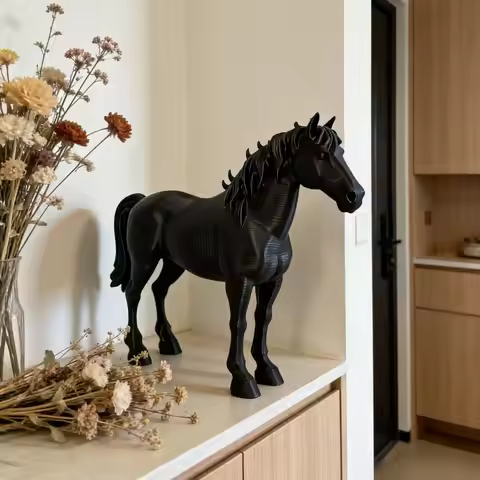 Horse Figurine Decor Realistic Horse Statue 3d Printed Horse Figurine Realistic Collectible Sculptur