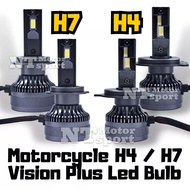 Motorcycle 1Pair H4/H7 Vision Plus Led Bulb 4300K 16000lm for Ducati BMW Yamaha Kawasaki Honda Suzuk