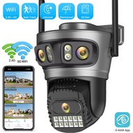 Hamcus 15MP Three Lens Camera 10MP Dual Lens 5X ZOOM 5G/2.4G WiFi Security Protection CCTV Camera