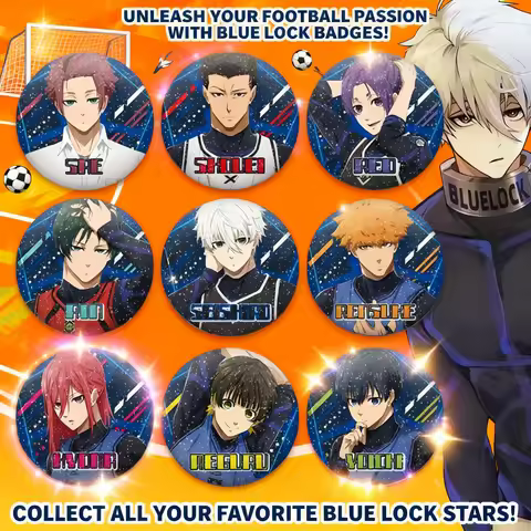 Blue Lock Anime Badge Official Merchandise Seiichi Kiyoshi Yoichi Isagi Yo Hiori Character Collectib