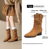 Giày Chelsea Mũi Nhọn Phong Cách Retro