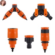 EEM 16mm Nipple Quick Connector Garden Irrigation Faucet Adapter Y-Type Valve 4/7mm 8/11mm Hose Fitt
