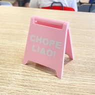 Chope stand | Reserve Seat | Functional chope and phone stand