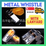 [SPORTS WHISTLE] METAL WHISTLE REFEREE FOOTBALL SOCCER VOLLEYBALL RUNNING LOUD WHISTLES BLOWER