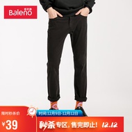 班尼路（Baleno）休闲裤男弹力修身梭织裤简约直筒裤 88C00A XL