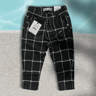 Celana Tartan Joger Anak Laki-Laki Kotak-kotak Hitam Katun Twill Premium Libas