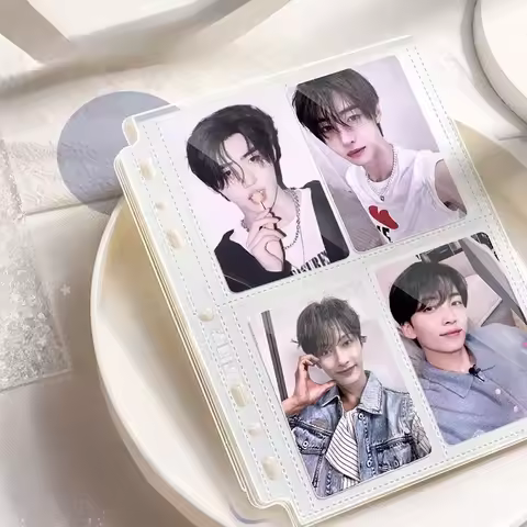 STARMATE 20PCS Card Binder Refills 4/9 Pocket Clear Matte for Kpop 3"/3.5" Photocard Bts Pokemon Yu-