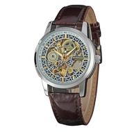 WINNER WINNER 154 Skeleton Automatic Mechanical Watch Business Men's Belt Watch Tourbillon Watch